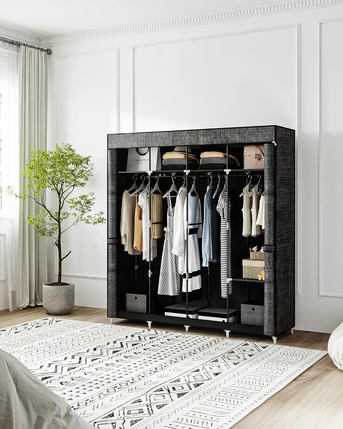Closet Wardrobe, Portable Closet for Bedroom, Clothes Storage Organizer