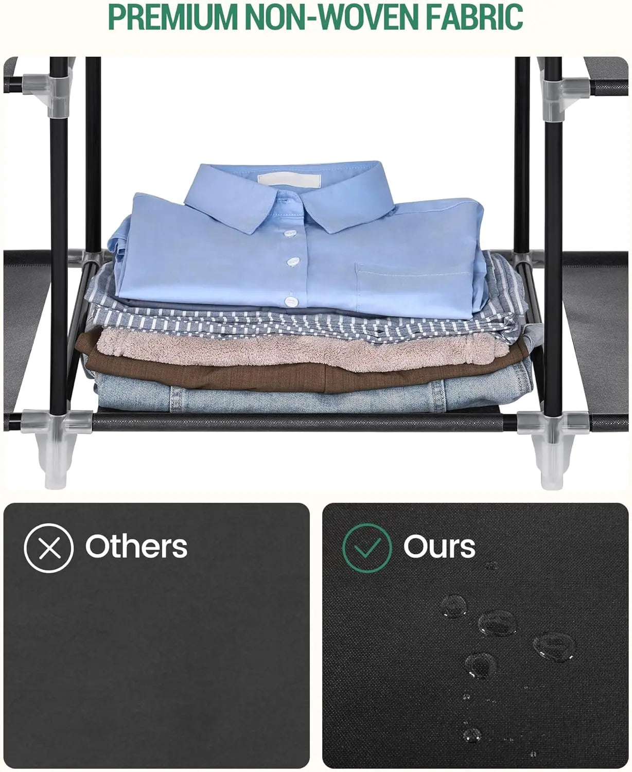 Closet Wardrobe, Portable Closet for Bedroom, Clothes Storage Organizer